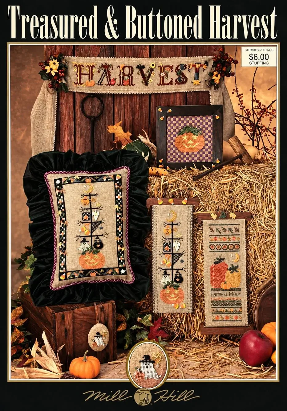 Mill Hill 1996 Treasured & Buttoned Harvest Cross Stitch Pattern Booklet